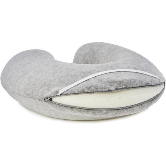 Memory foam travel neck pillow semicircle cushion ergonomic support washable cov - Picture 2 of 5
